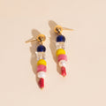 Sea Glass Dangle Stud Earrings 1