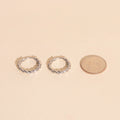 Twisted Rope Rounded Huggie Hoop Earrings 9