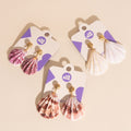 Seashell Dangle Stud Earrings 9