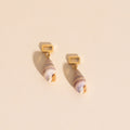 Spiral Shell Chunky Huggie Hoop Charms 3