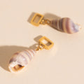 Spiral Shell Chunky Huggie Hoop Charms 1