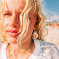 Seashell Dangle Stud Earrings 4