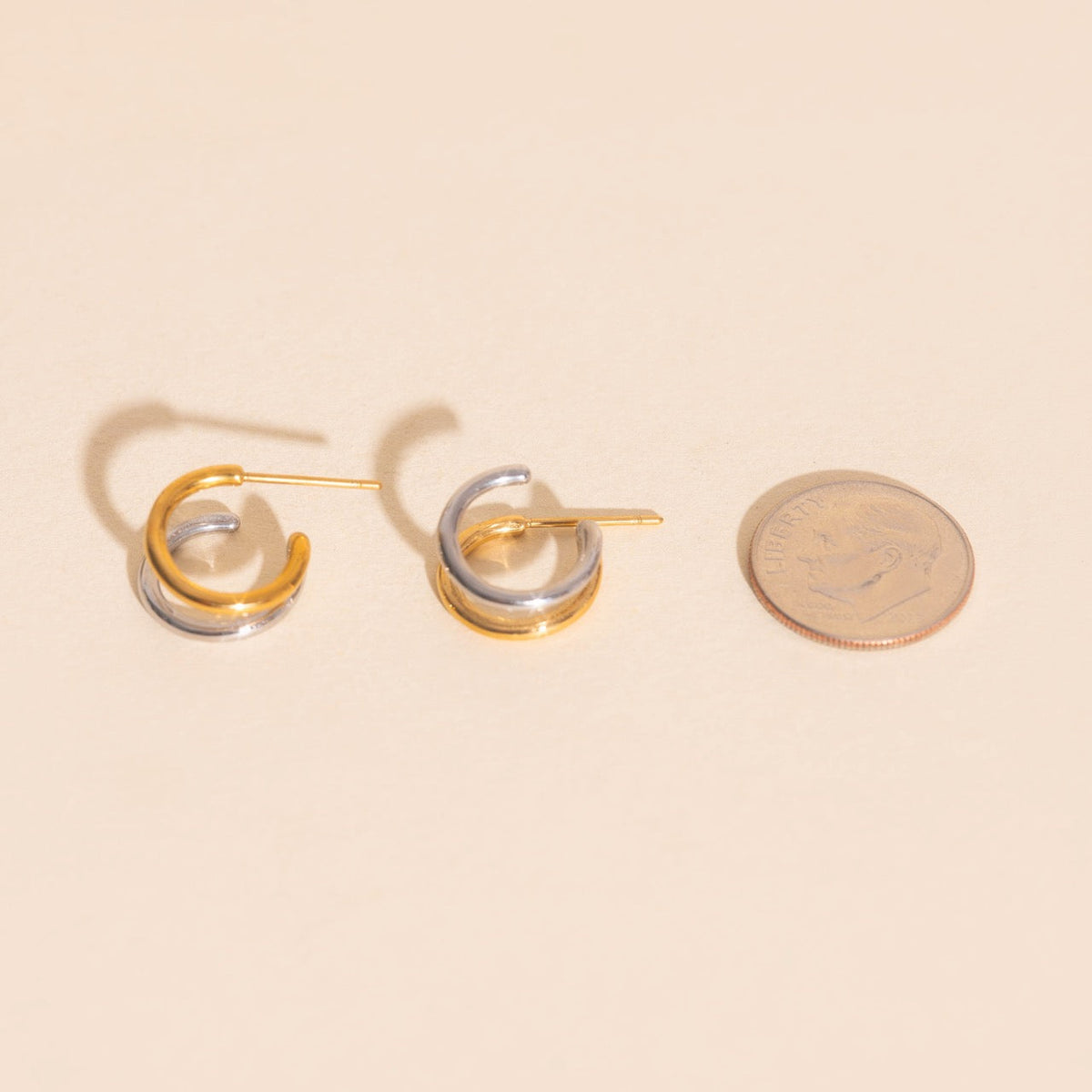 Mini Mixed Loop Stud Earrings