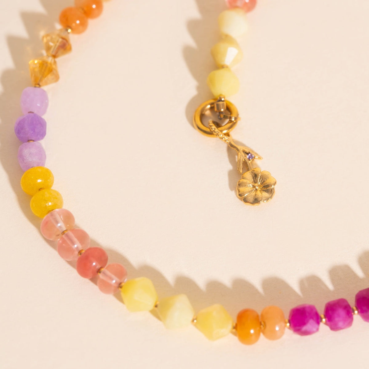 February Violet Birth Flower Necklace Charm