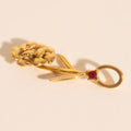 January Carnation Birth Flower Necklace Charm 2
