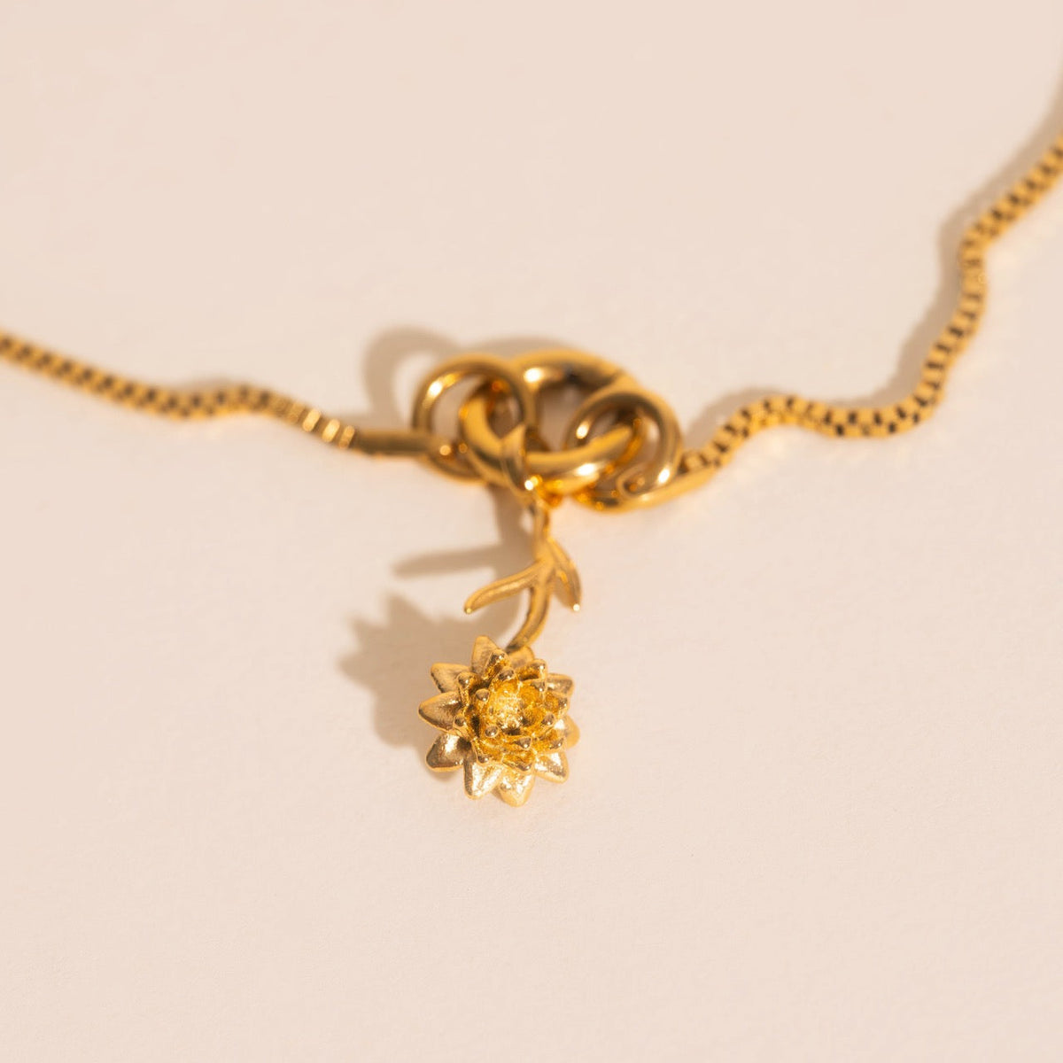 July Lily Birth Flower Necklace Charm
