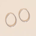 Oval Rounded Huggie Hoop Earrings 4