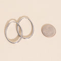 Oval Rounded Huggie Hoop Earrings 7