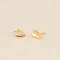 Folded Heart Stud Earrings 3