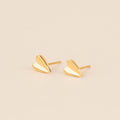 Folded Heart Stud Earrings 1
