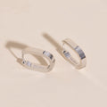 Smooth Oblong Huggie Hoop Earrings 6