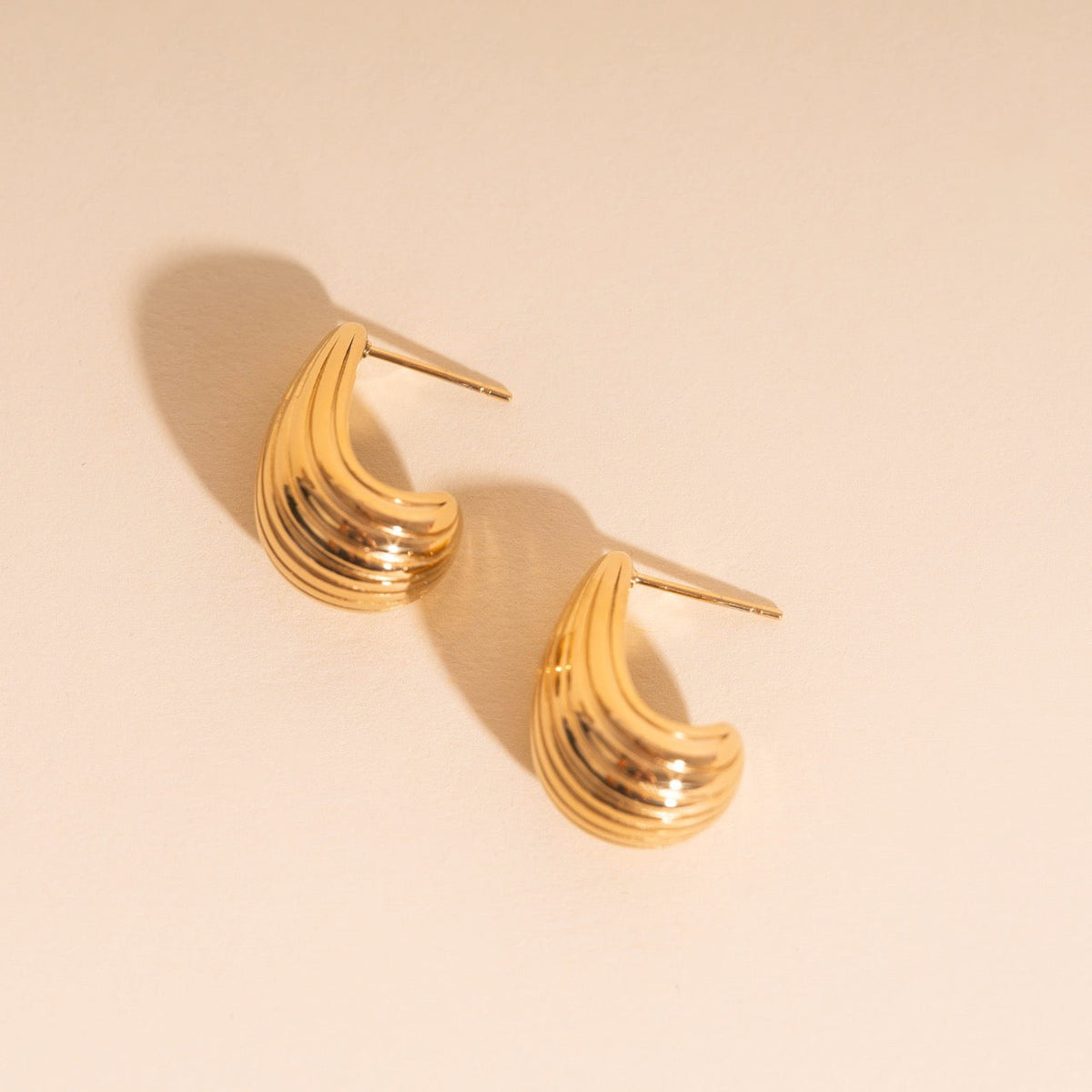 Chunky Teardrop Stud Earrings