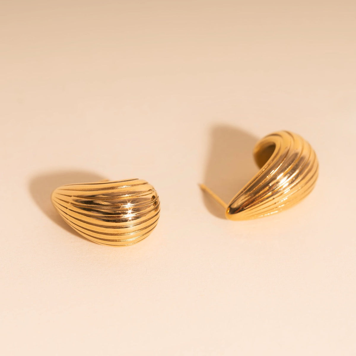 Chunky Teardrop Stud Earrings