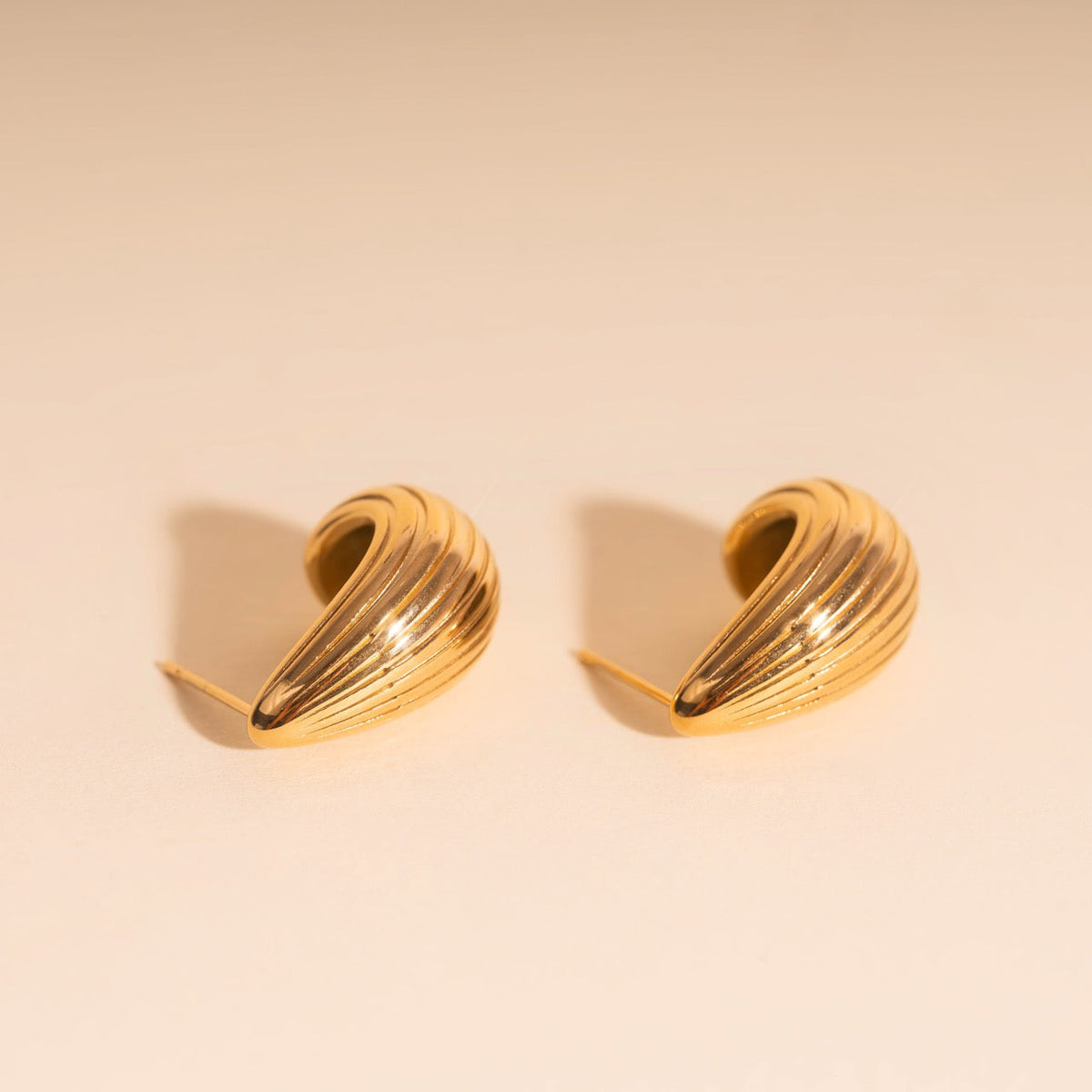 Chunky Teardrop Stud Earrings