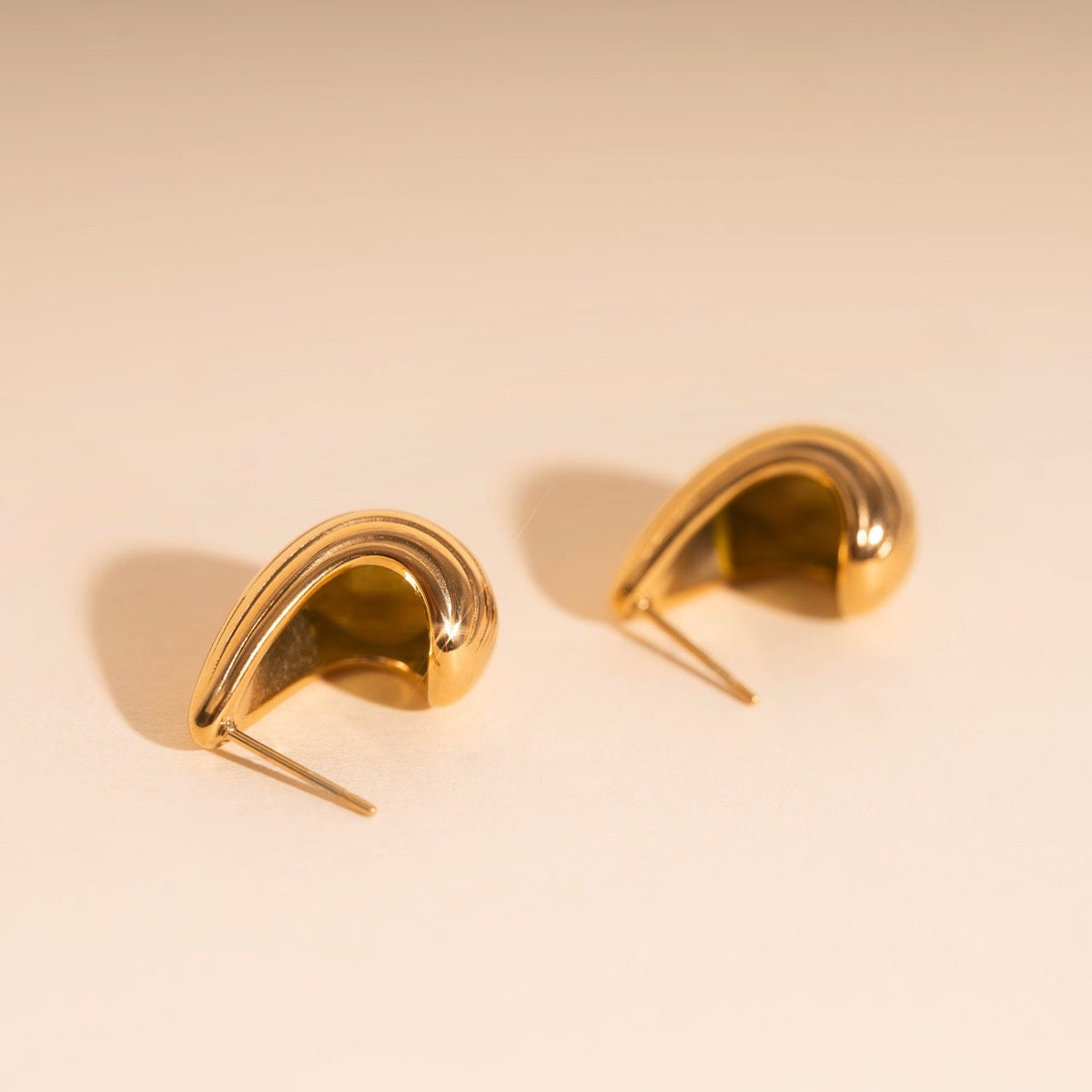Chunky Teardrop Stud Earrings