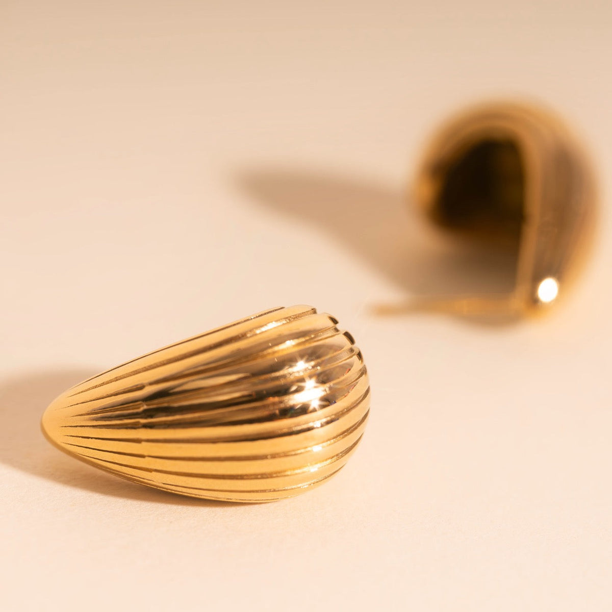 Chunky Teardrop Stud Earrings