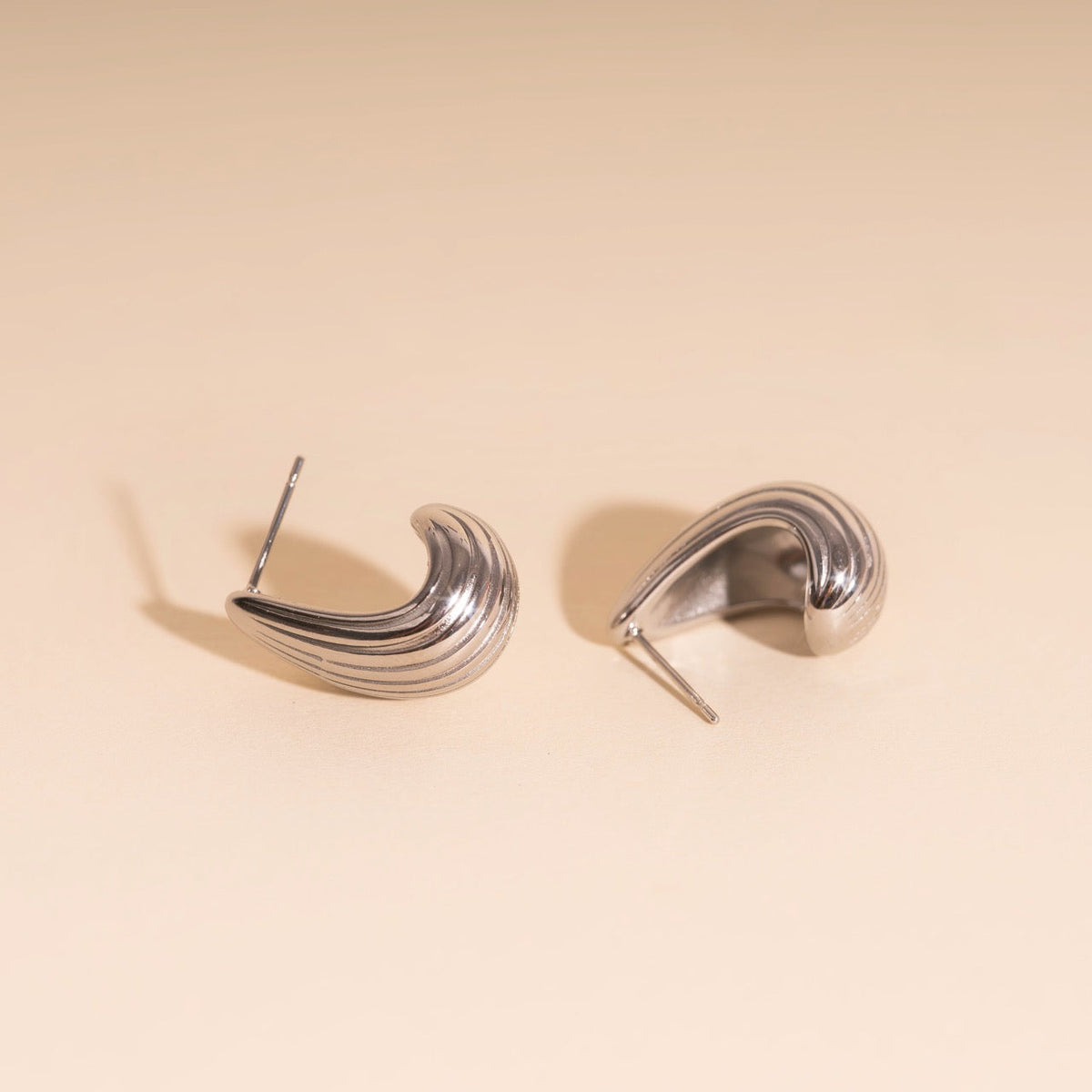 Chunky Teardrop Stud Earrings