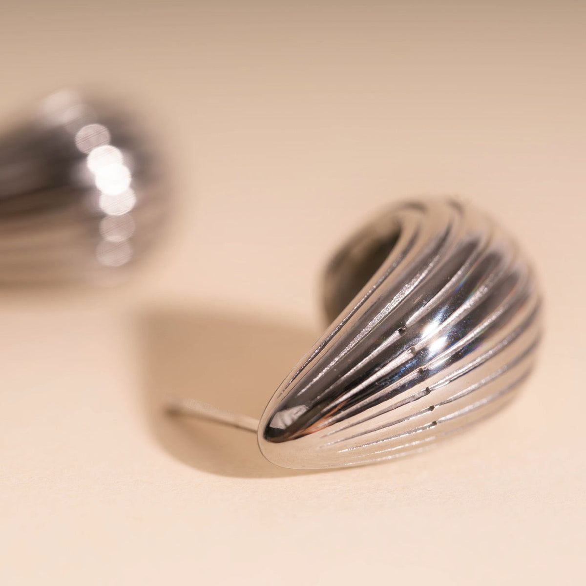 Chunky Teardrop Stud Earrings