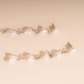 Pearl Dangle Chain Stud Earrings 5