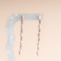 Pearl Dangle Chain Stud Earrings 8