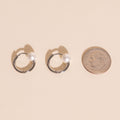 Pearl Huggie Hoop Earrings 6
