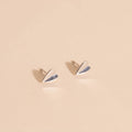 Folded Heart Stud Earrings 4