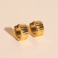 Scalloped Super Chunky Huggie Hoop Earrings 3