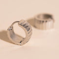 Scalloped Super Chunky Huggie Hoop Earrings 5