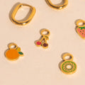 Mini Fruit Huggie Hoop Charms Stack Pack (5 items) 3