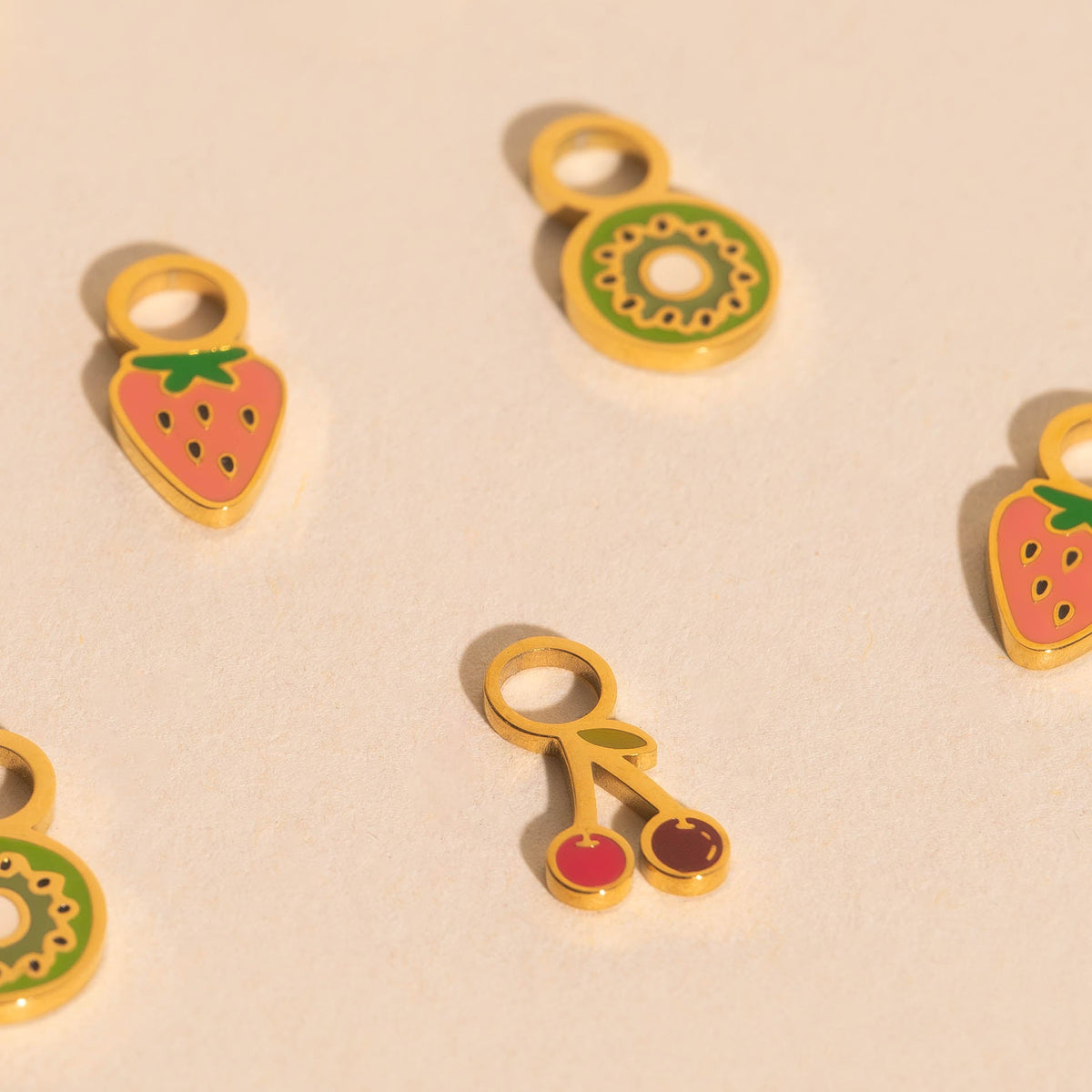 Mini Fruit Huggie Hoop Charms Stack Pack (5 items)