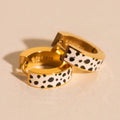 Leopard Chunky Huggie Hoop Earrings 1