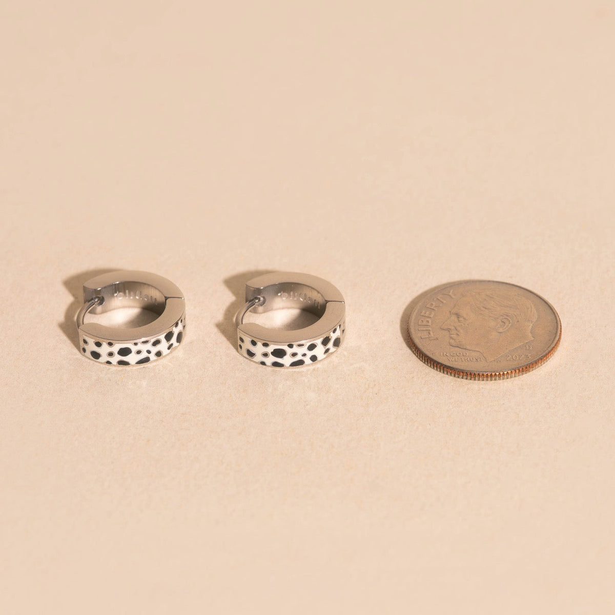 Leopard Chunky Huggie Hoop Earrings