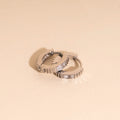 Crystal Textured Tiny Huggie Hoop Earrings 7