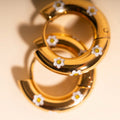 Daisy Chunky Rounded Huggie Hoop Earrings 10