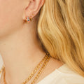 Checkered Super Chunky Huggie Hoop Earrings 2