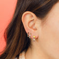 Groovy 3D Huggie Hoop Earrings 3