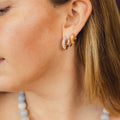 Color Chunky Rounded Huggie Hoop Earrings 2