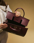 Oriana (eggplant) - Italian calf leather women's handbag (with shoulder strap) 4
