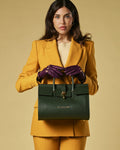 Oriana (green) - Italian calf leather women's handbag (with shoulder strap) 1