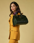 Oriana (green) - Italian calf leather women's handbag (with shoulder strap) 5