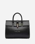 Oriana (black) - Italian calf leather women's handbag (with shoulder strap) 1