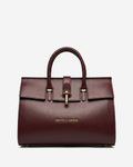Oriana (eggplant) - Italian calf leather women's handbag (with shoulder strap) 2