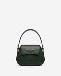 Ottavia (green) - Italian calf leather women's crossbody bag (with shoulder strap) 2