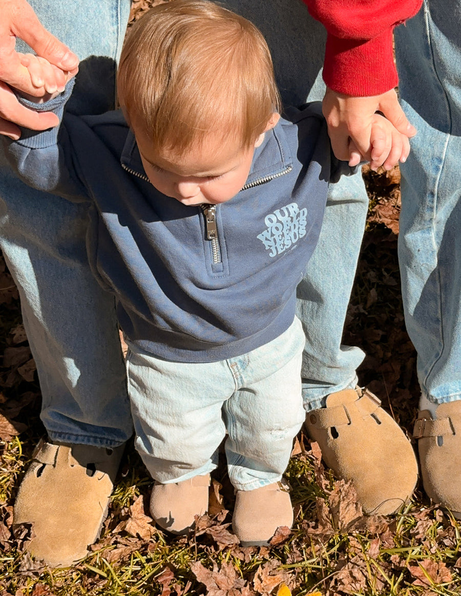 Our World Needs Jesus Kids Half-Zip