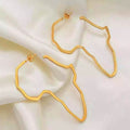 African Map Outline Drop Earrings 1