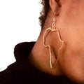 African Map Outline Drop Earrings 3