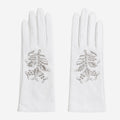 PZ01G (white) – Unlined Italian lambskin embroidered dress gloves 1