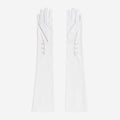 PZ01W14G (white) - Unlined Italian lambskin 16-button opera gloves with embroidery 2