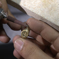 Kaleidoscope Soul Evil Eye Malachite Gold Ring 4