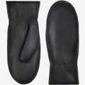Paris (black) – Sheepskin leather mittens with lambswool lining and touchscreen feature 1